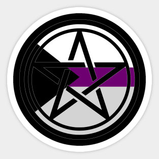 Large Print Pentacle LGBT Flag Demisexual Sticker